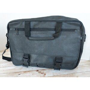 Unisex Messenger Laptop Bag Black Work School Bag Detachable Strap Top Handles